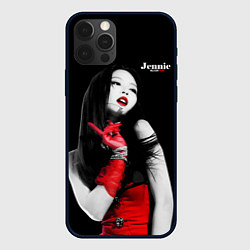 Чехол для iPhone 12 Pro Blackpink Jennie Red dress, цвет: 3D-черный