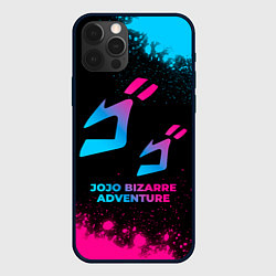 Чехол iPhone 12 Pro JoJo Bizarre Adventure - neon gradient