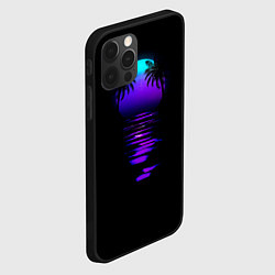 Чехол для iPhone 12 Pro Луна SynthWave, цвет: 3D-черный — фото 2