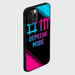 Чехол для iPhone 12 Pro Depeche Mode - neon gradient, цвет: 3D-черный — фото 2