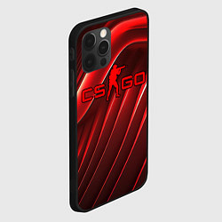 Чехол для iPhone 12 Pro CS GO red abstract, цвет: 3D-черный — фото 2