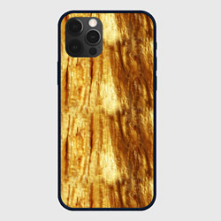 Чехол для iPhone 12 Pro Золотые переливы, цвет: 3D-черный