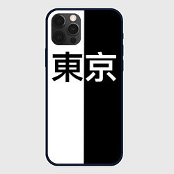 Чехол для iPhone 12 Pro Tokyo - Иероглифы, цвет: 3D-черный