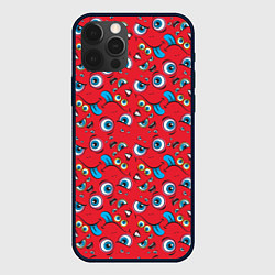 Чехол для iPhone 12 Pro Мультяшный кривляка, цвет: 3D-черный
