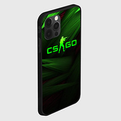 Чехол для iPhone 12 Pro CS GO green logo, цвет: 3D-черный — фото 2