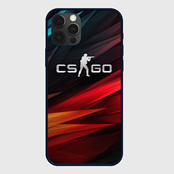 Чехол iPhone 12 Pro CS GO dark abstract logo