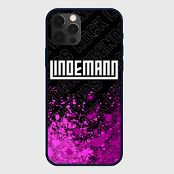 Чехол для iPhone 12 Pro Lindemann rock legends: символ сверху, цвет: 3D-черный