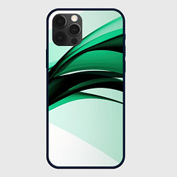 Чехол для iPhone 12 Pro White green black, цвет: 3D-черный