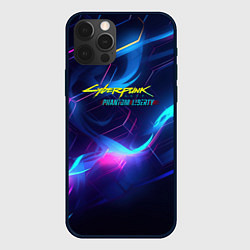 Чехол iPhone 12 Pro Cyberpunk phantom logo neon