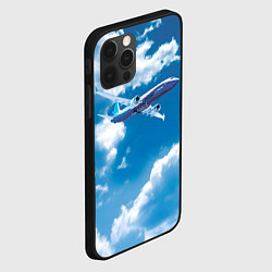 Чехол для iPhone 12 Pro Боинг 737 max 9, цвет: 3D-черный — фото 2