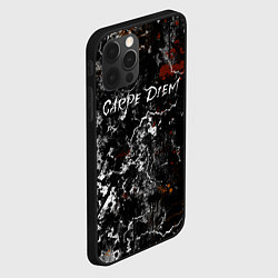 Чехол для iPhone 12 Pro Надпись carpe diem, живи настоящим, цвет: 3D-черный — фото 2