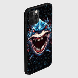 Чехол для iPhone 12 Pro Evil shark, цвет: 3D-черный — фото 2