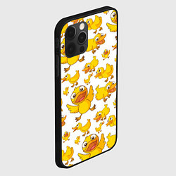 Чехол для iPhone 12 Pro Yellow ducklings, цвет: 3D-черный — фото 2
