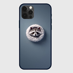 Чехол для iPhone 12 Pro Мордочка маленького енота, цвет: 3D-черный