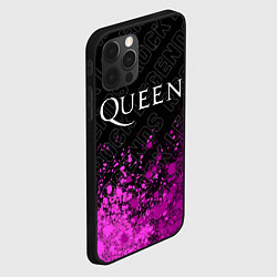 Чехол для iPhone 12 Pro Queen rock legends: символ сверху, цвет: 3D-черный — фото 2