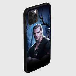Чехол для iPhone 12 Pro Ведьмак - Генри Кавилл, цвет: 3D-черный — фото 2