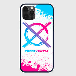 Чехол iPhone 12 Pro CreepyPasta neon gradient style