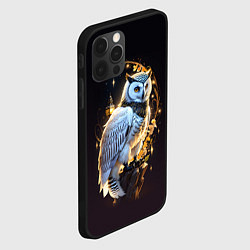 Чехол для iPhone 12 Pro Снежная сова, цвет: 3D-черный — фото 2