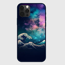 Чехол для iPhone 12 Pro Космическая Большая волна в Канагаве, цвет: 3D-черный