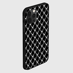Чехол для iPhone 12 Pro BAP white pattern, цвет: 3D-черный — фото 2