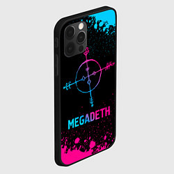 Чехол для iPhone 12 Pro Megadeth - neon gradient, цвет: 3D-черный — фото 2