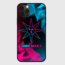 Чехол iPhone 12 Pro Dark Souls - neon gradient