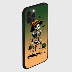 Чехол для iPhone 12 Pro Funny skeleton - halloween - neural network, цвет: 3D-черный — фото 2