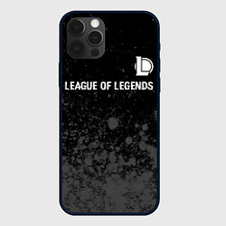 Чехол для iPhone 12 Pro League of Legends glitch на темном фоне: символ св, цвет: 3D-черный