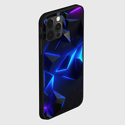 Чехол для iPhone 12 Pro Blue dark neon, цвет: 3D-черный — фото 2