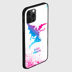 Чехол для iPhone 12 Pro Black Sabbath neon gradient style, цвет: 3D-черный — фото 2