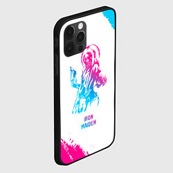 Чехол для iPhone 12 Pro Iron Maiden neon gradient style, цвет: 3D-черный — фото 2