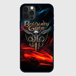 Чехол для iPhone 12 Pro Baldurs Gate 3 logo, цвет: 3D-черный