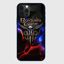 Чехол iPhone 12 Pro Baldurs Gate 3 blue red fire