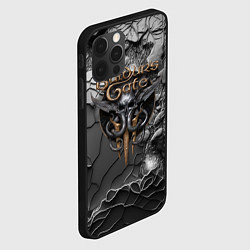 Чехол для iPhone 12 Pro Baldurs Gate 3 logo dark, цвет: 3D-черный — фото 2