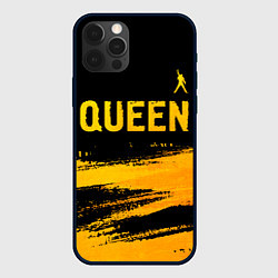 Чехол iPhone 12 Pro Queen - gold gradient: символ сверху