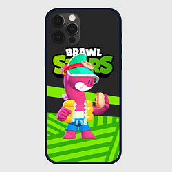 Чехол iPhone 12 Pro Doug Brawl stars green black