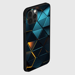 Чехол для iPhone 12 Pro Объемные частицы с подсветкой, цвет: 3D-черный — фото 2