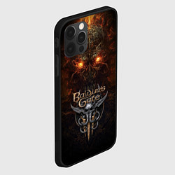 Чехол для iPhone 12 Pro Baldurs Gate 3 logo, цвет: 3D-черный — фото 2