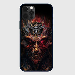 Чехол iPhone 12 Pro Baldurs Gate 3 logo demon