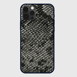 Чехол для iPhone 12 Pro Кожа змеи - текстура, цвет: 3D-черный
