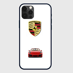 Чехол для iPhone 12 Pro Porsche car, цвет: 3D-черный