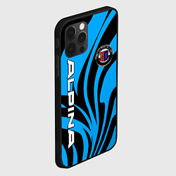 Чехол для iPhone 12 Pro Alpina - blue colors, цвет: 3D-черный — фото 2