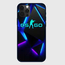Чехол для iPhone 12 Pro CSGO neon geometry, цвет: 3D-черный