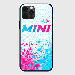 Чехол для iPhone 12 Pro Mini neon gradient style: символ сверху, цвет: 3D-черный