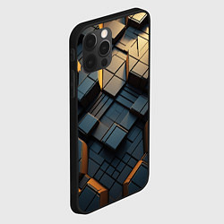 Чехол для iPhone 12 Pro Объемные кубы, цвет: 3D-черный — фото 2