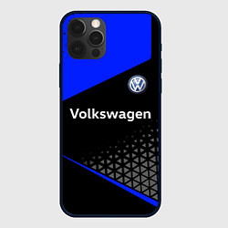 Чехол для iPhone 12 Pro Фольцваген - blue uniform, цвет: 3D-черный