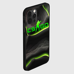 Чехол для iPhone 12 Pro CSGO green black logo, цвет: 3D-черный — фото 2