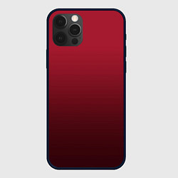 Чехол для iPhone 12 Pro Градиент цвета тёмный кабаре, цвет: 3D-черный
