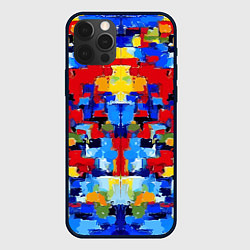 Чехол для iPhone 12 Pro Colorful abstraction - vogue - paint, цвет: 3D-черный