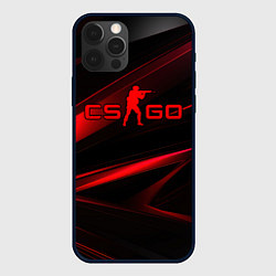 Чехол iPhone 12 Pro CSGO red black logo